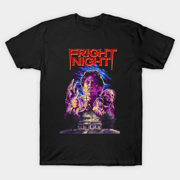 Fright Night Horror Vintage T-Shirt by OrcaDeep
